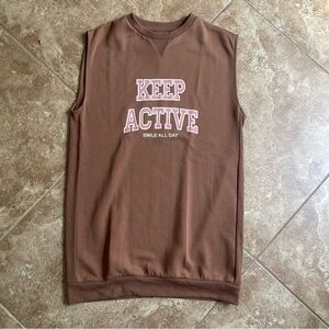 Zara Kids 11-12 Years Unisex Brown Sporty Oversized Vest keep Active